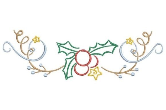Christmas Border 0691: A Thoughtful Embroidery Accent for Meaningful Gifts