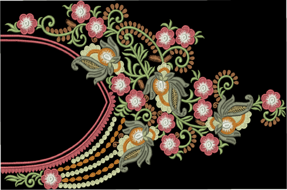 Floral Collar Embroidery Design Review