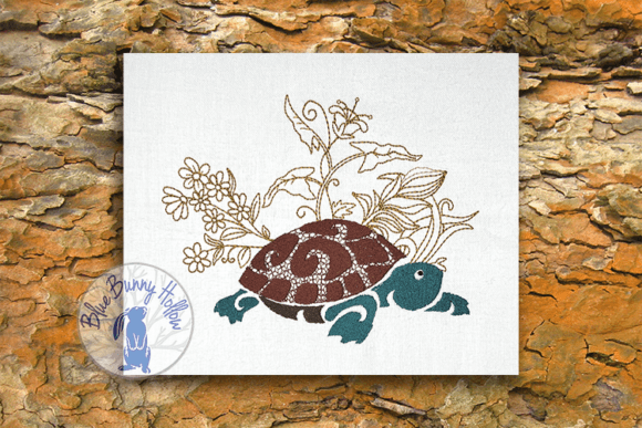 Land Turtle 4: A Whimsical, Boutique-Ready Embroidery Design