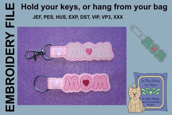 Mom Key Fob: A Thoughtful Embroidery Accent for Boutique Apparel