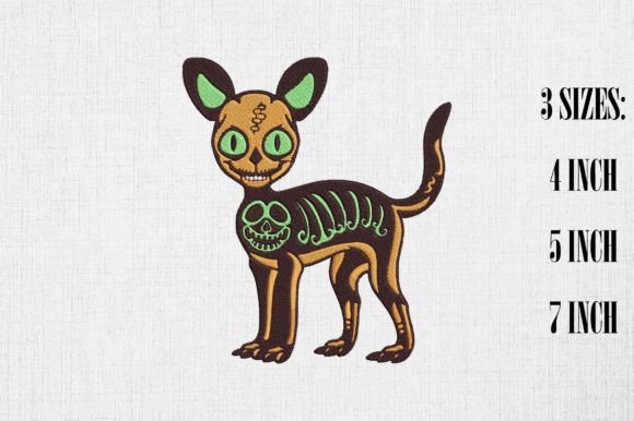Skeleton Dog: A Smart Halloween Embroidery Design for Small Business Merch