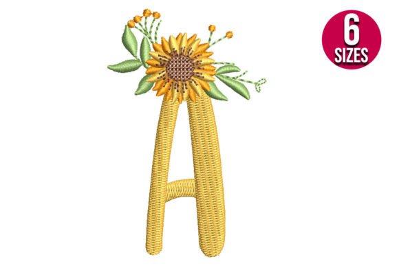 Sunflower Alphabet Letter A